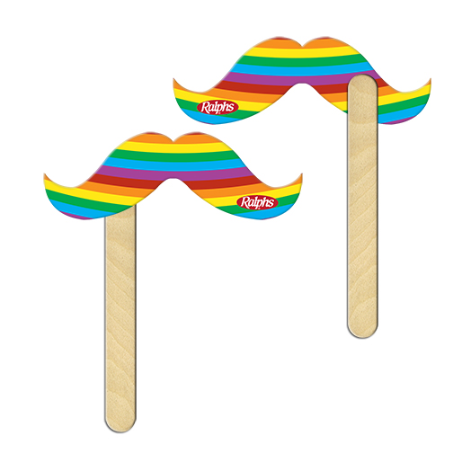 DMU101 Mustache on a stick With Full Color Cust...